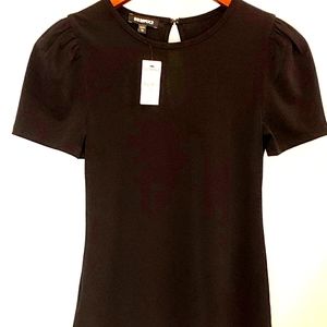 Express Black Short Sleeve Blouse XS